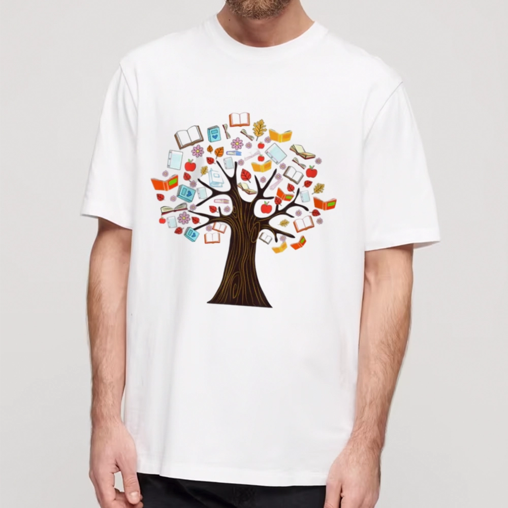 Pagewings Book Tree Vintage Graphic Unisex Classic T-shirt