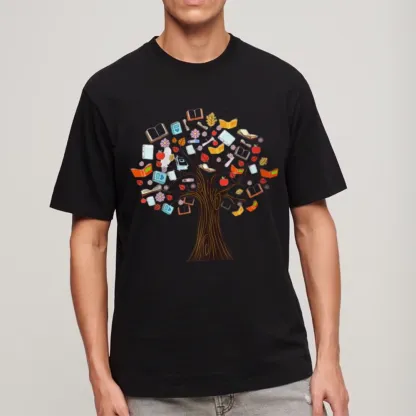 Pagewings Book Tree Vintage Graphic Unisex Classic T-shirt