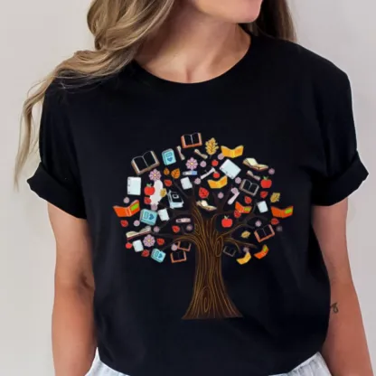 Pagewings Book Tree Vintage Graphic Unisex Classic T-shirt