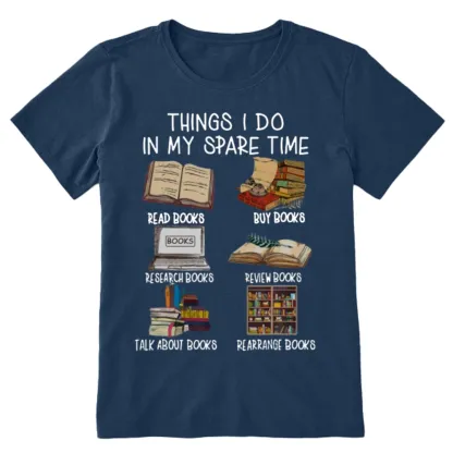 Pagewings Things I Do In My Spare Time Book Lover Librarian Unisex Classic T-shirt