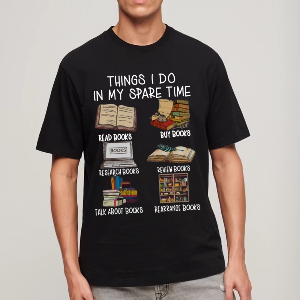 Pagewings Things I Do In My Spare Time Book Lover Librarian Unisex Classic T-shirt
