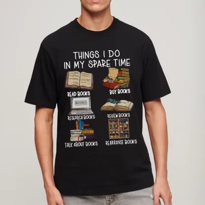 Pagewings Things I Do In My Spare Time Book Lover Librarian Unisex Classic T-shirt