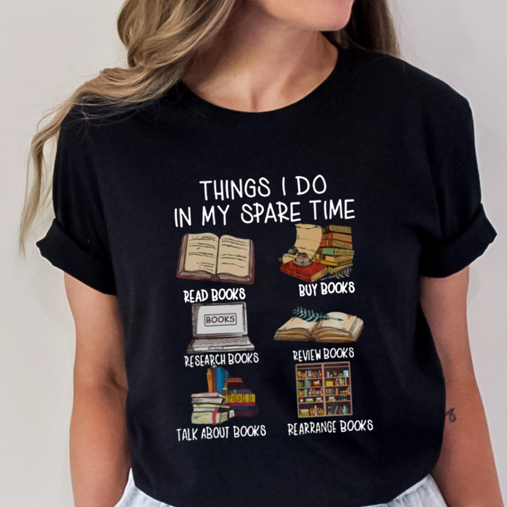 Pagewings Things I Do In My Spare Time Book Lover Librarian Unisex Classic T-shirt