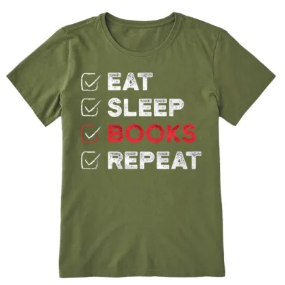 Pagewings Eat Sleep Books Repeat Unisex Classic T-shirt