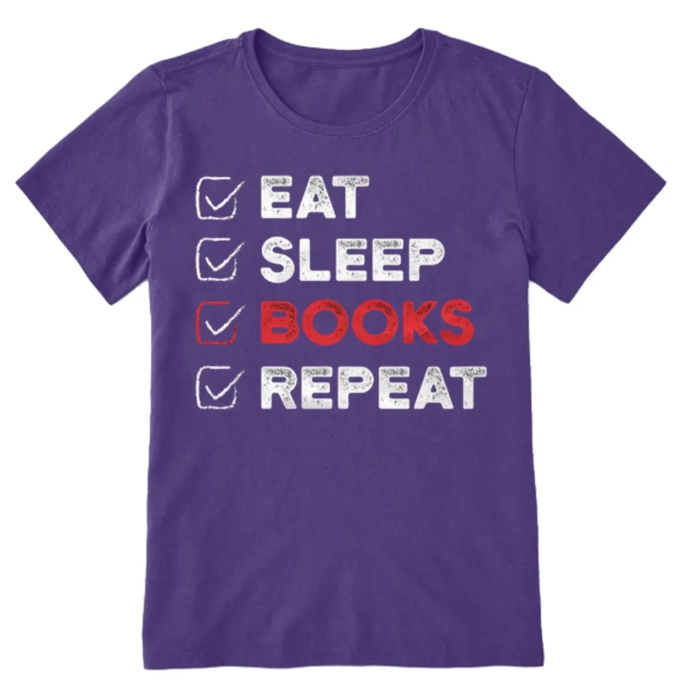 Pagewings Eat Sleep Books Repeat Unisex Classic T-shirt