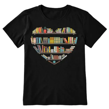Pagewings Heart Bookshelves Unisex Classic T-shirt