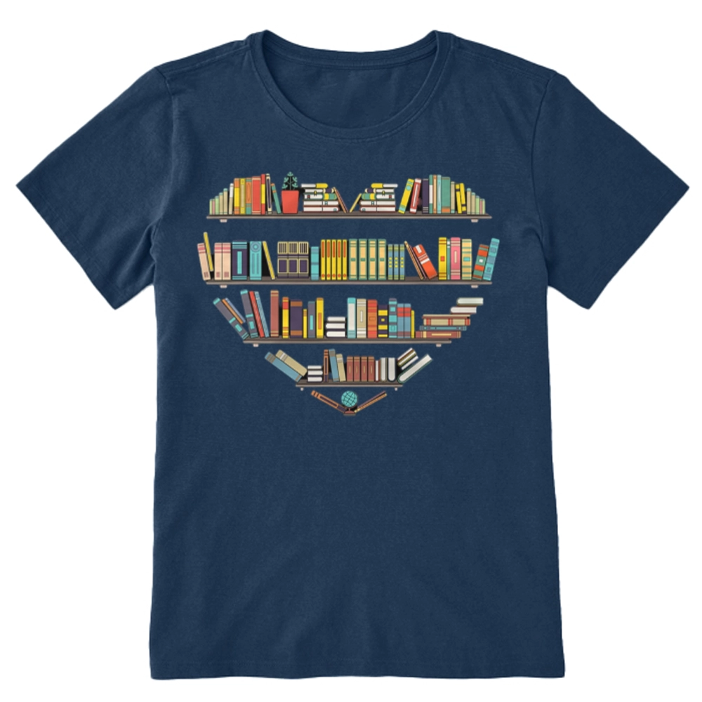 Pagewings Heart Bookshelves Unisex Classic T-shirt