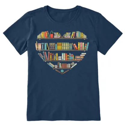 Pagewings Heart Bookshelves Unisex Classic T-shirt