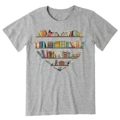 Pagewings Heart Bookshelves Unisex Classic T-shirt