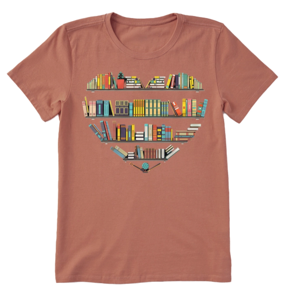 Pagewings Heart Bookshelves Unisex Classic T-shirt