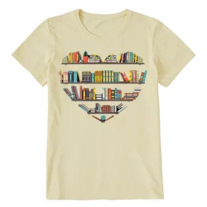 Pagewings Heart Bookshelves Unisex Classic T-shirt
