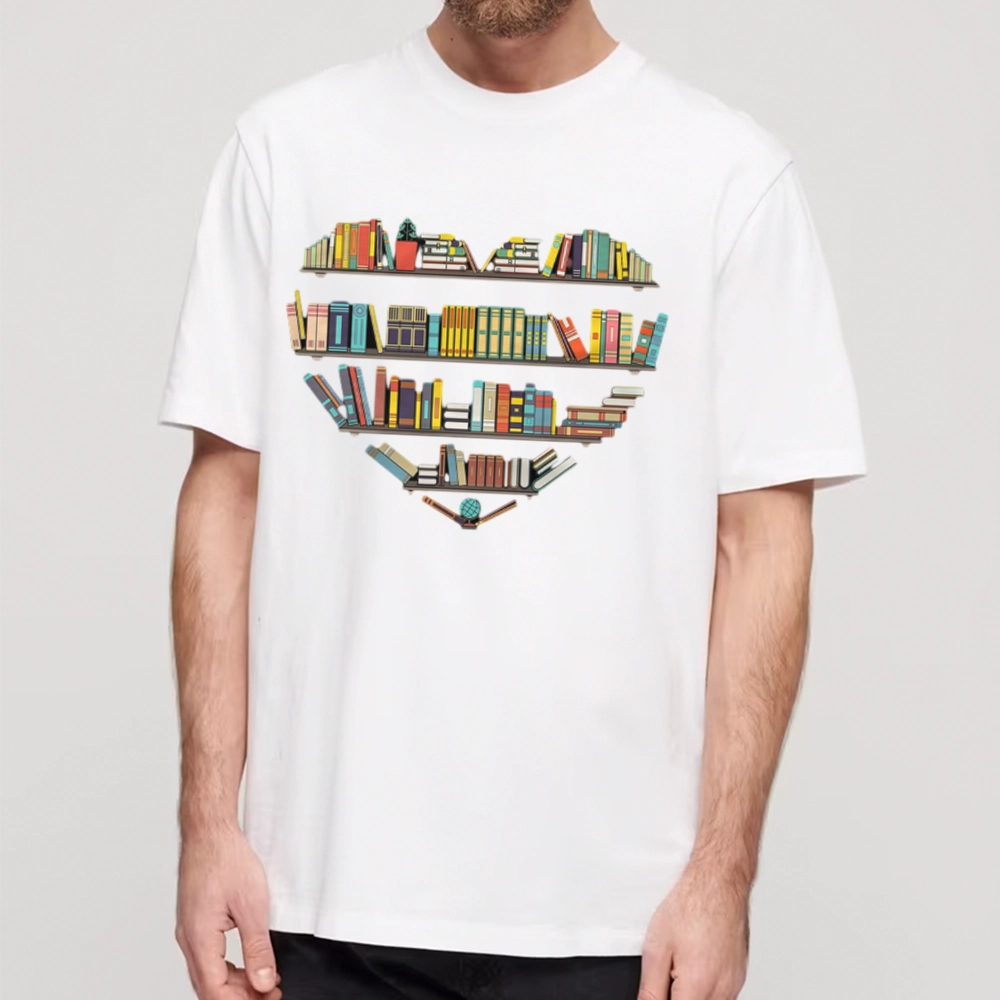 Pagewings Heart Bookshelves Unisex Classic T-shirt
