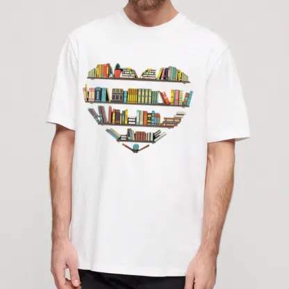 Pagewings Heart Bookshelves Unisex Classic T-shirt