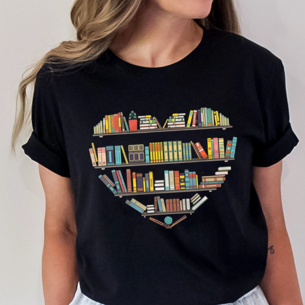 Pagewings Heart Bookshelves Unisex Classic T-shirt