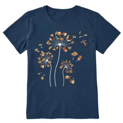 Pagewings Dandelion Flower Books Unisex Classic T-shirt