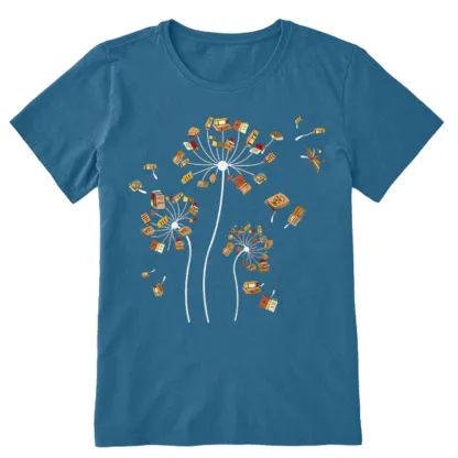 Pagewings Dandelion Flower Books Unisex Classic T-shirt