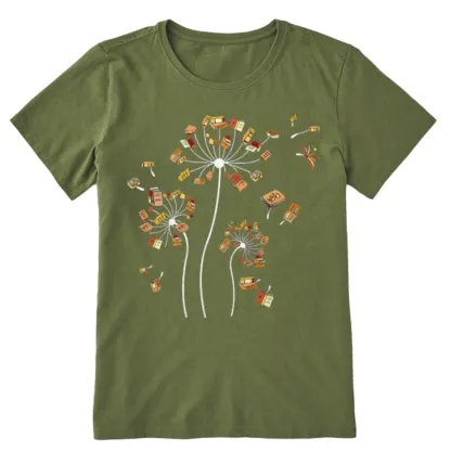 Pagewings Dandelion Flower Books Unisex Classic T-shirt