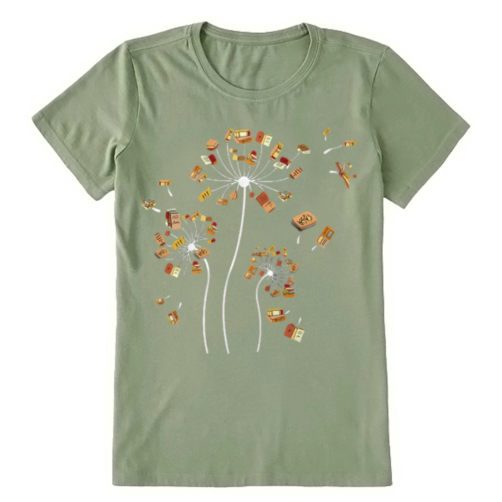 Pagewings Dandelion Flower Books Unisex Classic T-shirt