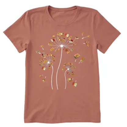 Pagewings Dandelion Flower Books Unisex Classic T-shirt