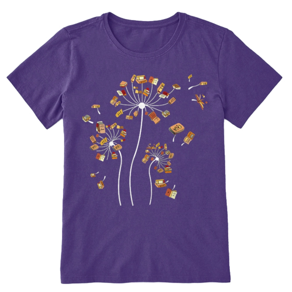 Pagewings Dandelion Flower Books Unisex Classic T-shirt