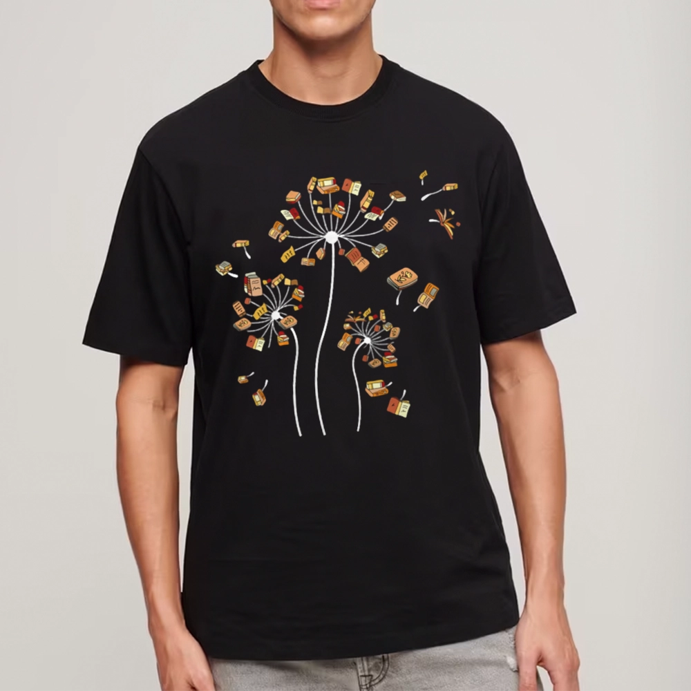 Pagewings Dandelion Flower Books Unisex Classic T-shirt
