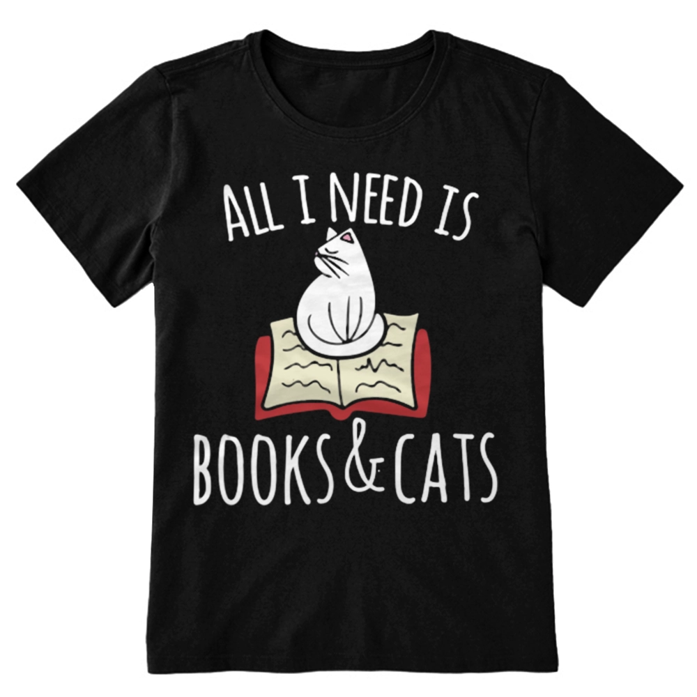 Pagewings All I Need Is Book & Cat Unisex Classic T-shirt