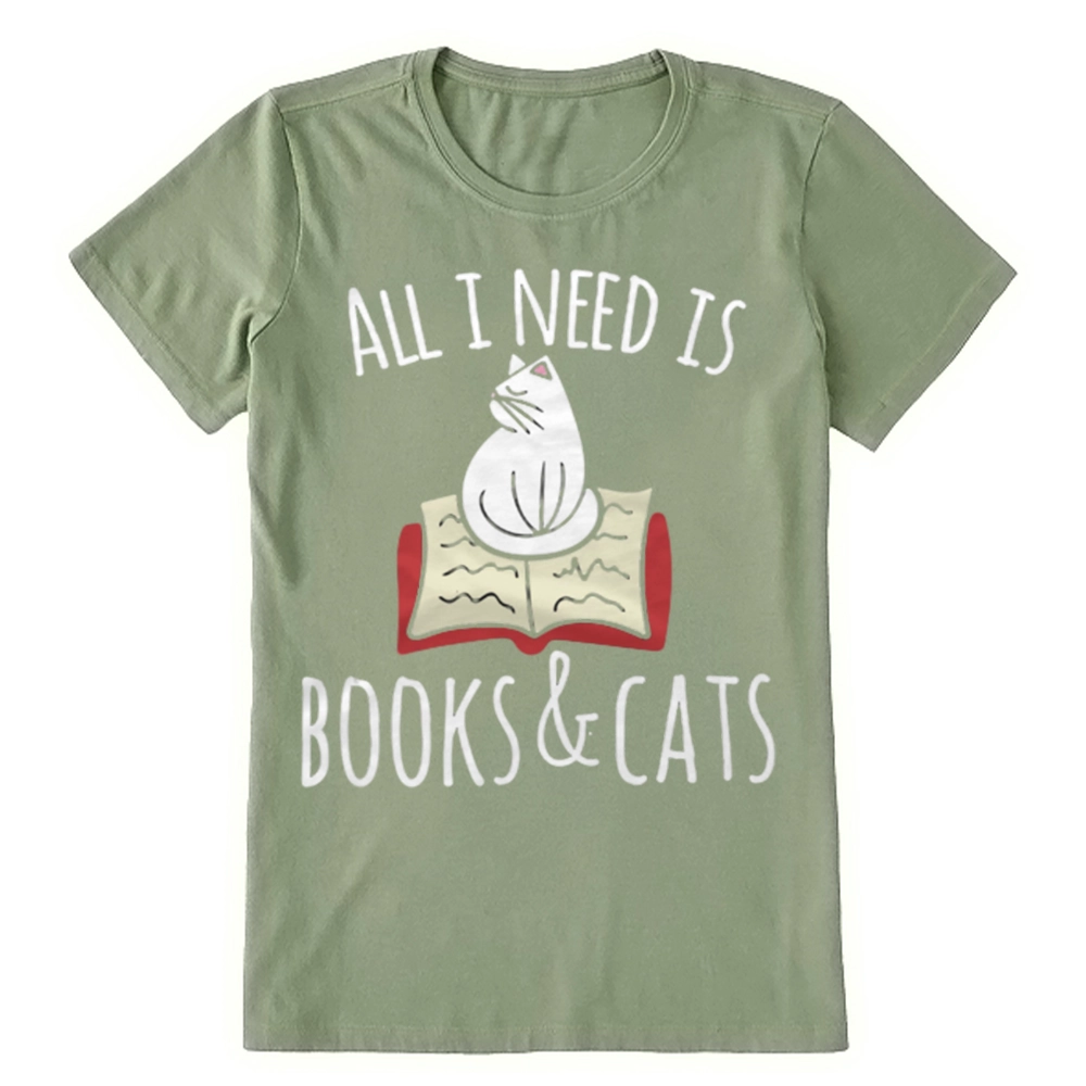 Pagewings All I Need Is Book & Cat Unisex Classic T-shirt