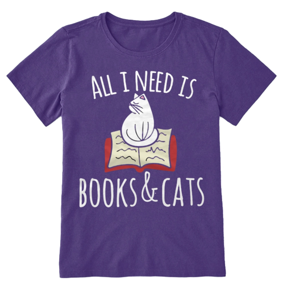 Pagewings All I Need Is Book & Cat Unisex Classic T-shirt