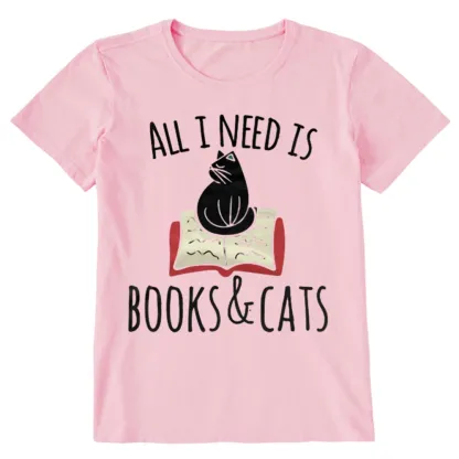 Pagewings All I Need Is Book & Cat Unisex Classic T-shirt