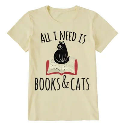 Pagewings All I Need Is Book & Cat Unisex Classic T-shirt