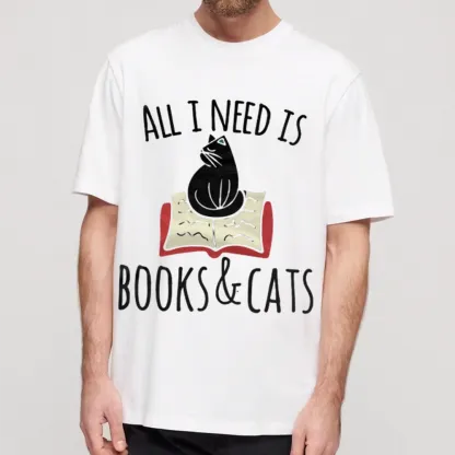 Pagewings All I Need Is Book & Cat Unisex Classic T-shirt