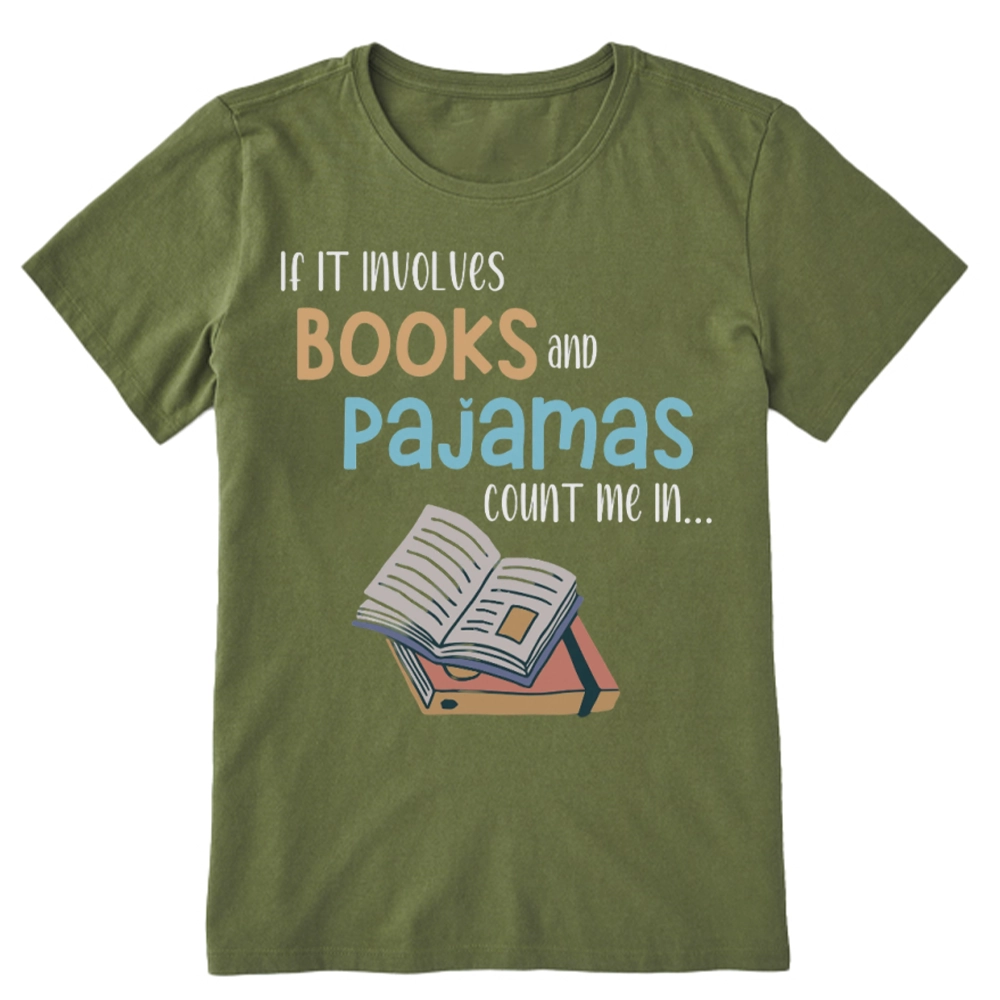 Pagewings If It Involves Books And Pajamas Count Me In Unisex Classic T-shirt
