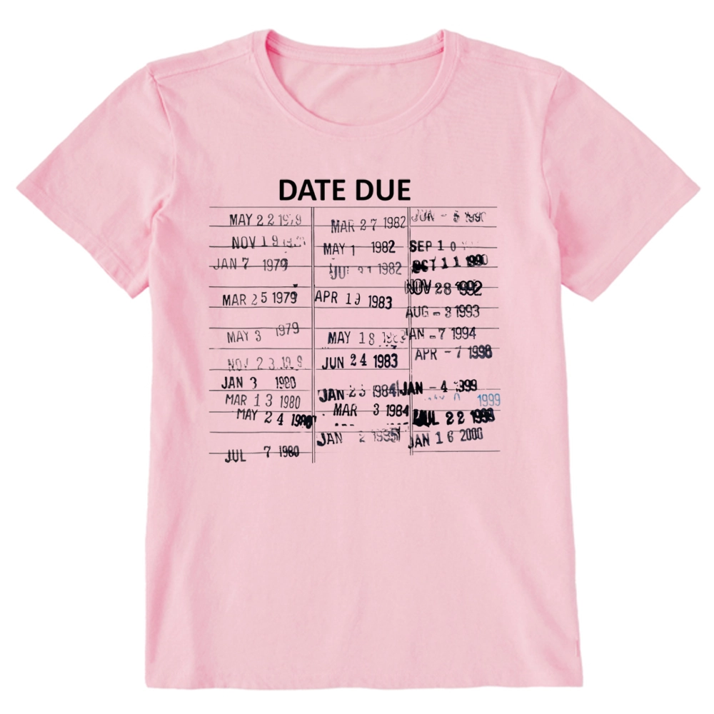 Pagewings Library Card Due Date Unisex Classic T-shirt