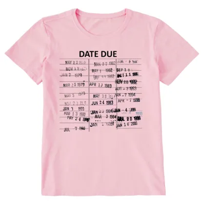 Pagewings Library Card Due Date Unisex Classic T-shirt