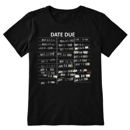 Pagewings Library Card Due Date Unisex Classic T-shirt