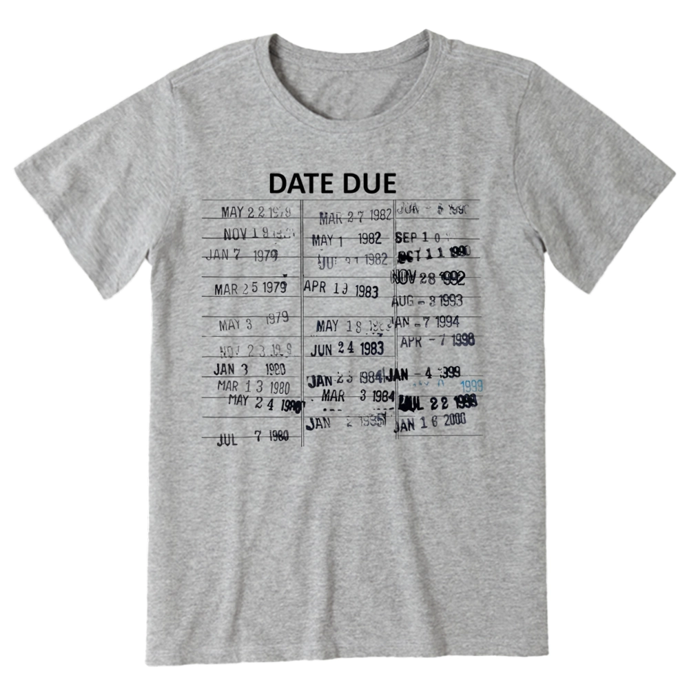 Pagewings Library Card Due Date Unisex Classic T-shirt