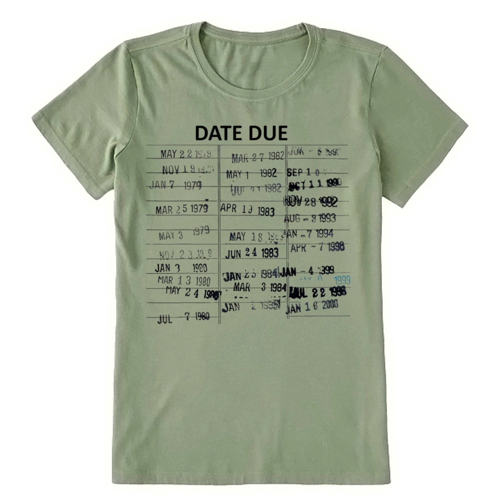 Pagewings Library Card Due Date Unisex Classic T-shirt