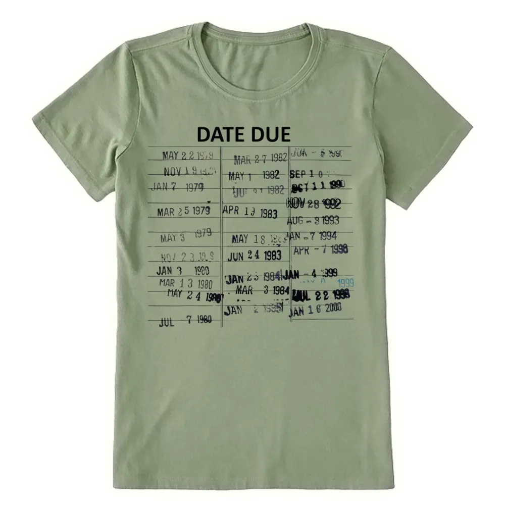 Pagewings Library Card Due Date Unisex Classic T-shirt