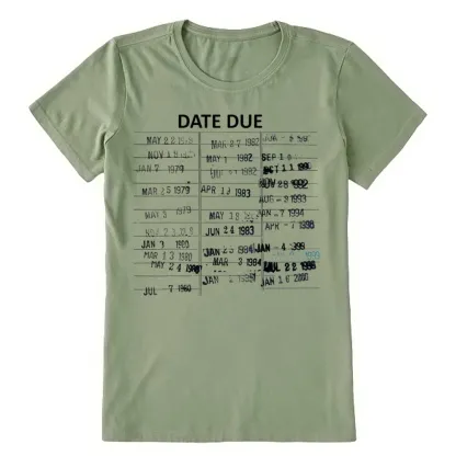 Pagewings Library Card Due Date Unisex Classic T-shirt