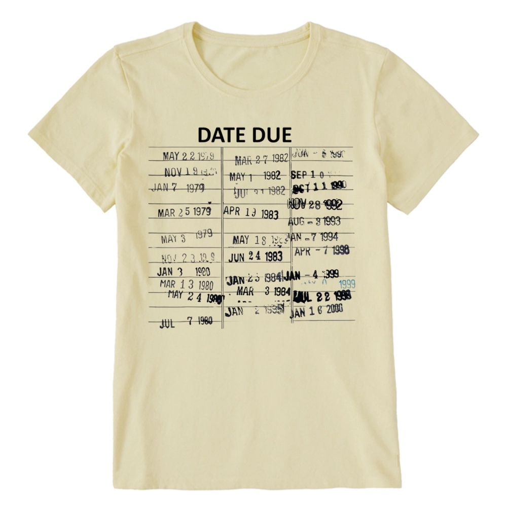 Pagewings Library Card Due Date Unisex Classic T-shirt