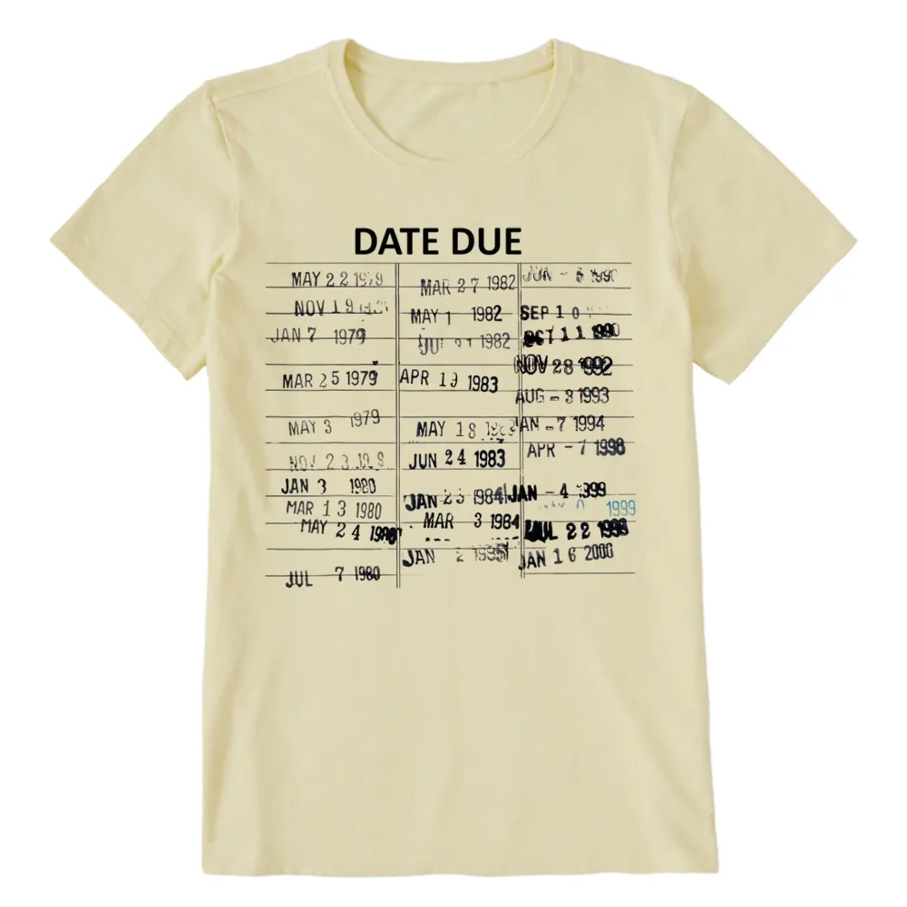 Pagewings Library Card Due Date Unisex Classic T-shirt