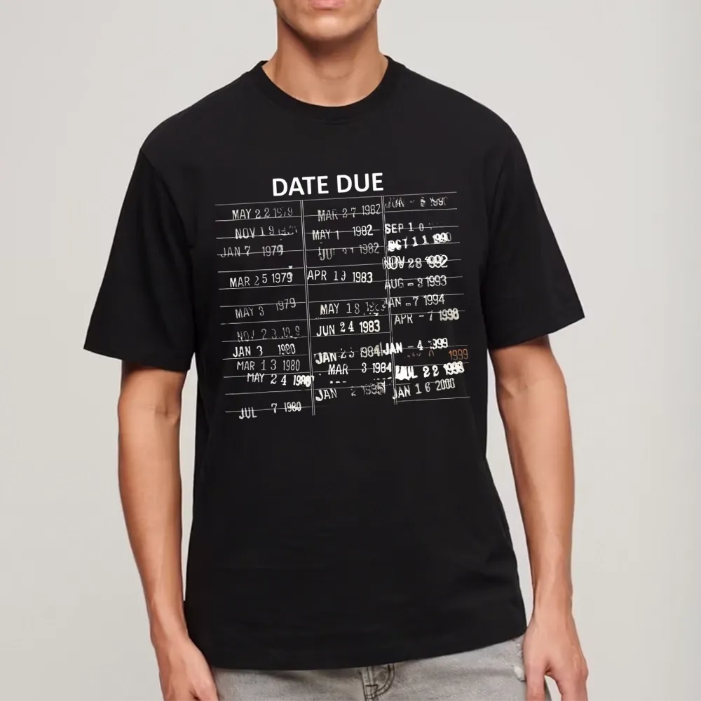 Pagewings Library Card Due Date Unisex Classic T-shirt