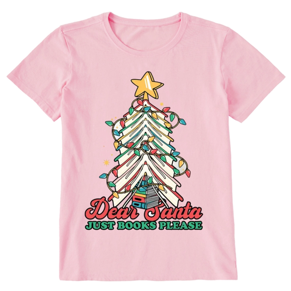 Pagewings Christmas Dear Santa Just Books Please Unisex Classic T-shirt