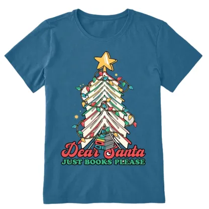 Pagewings Christmas Dear Santa Just Books Please Unisex Classic T-shirt