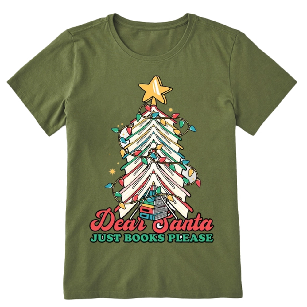 Pagewings Christmas Dear Santa Just Books Please Unisex Classic T-shirt
