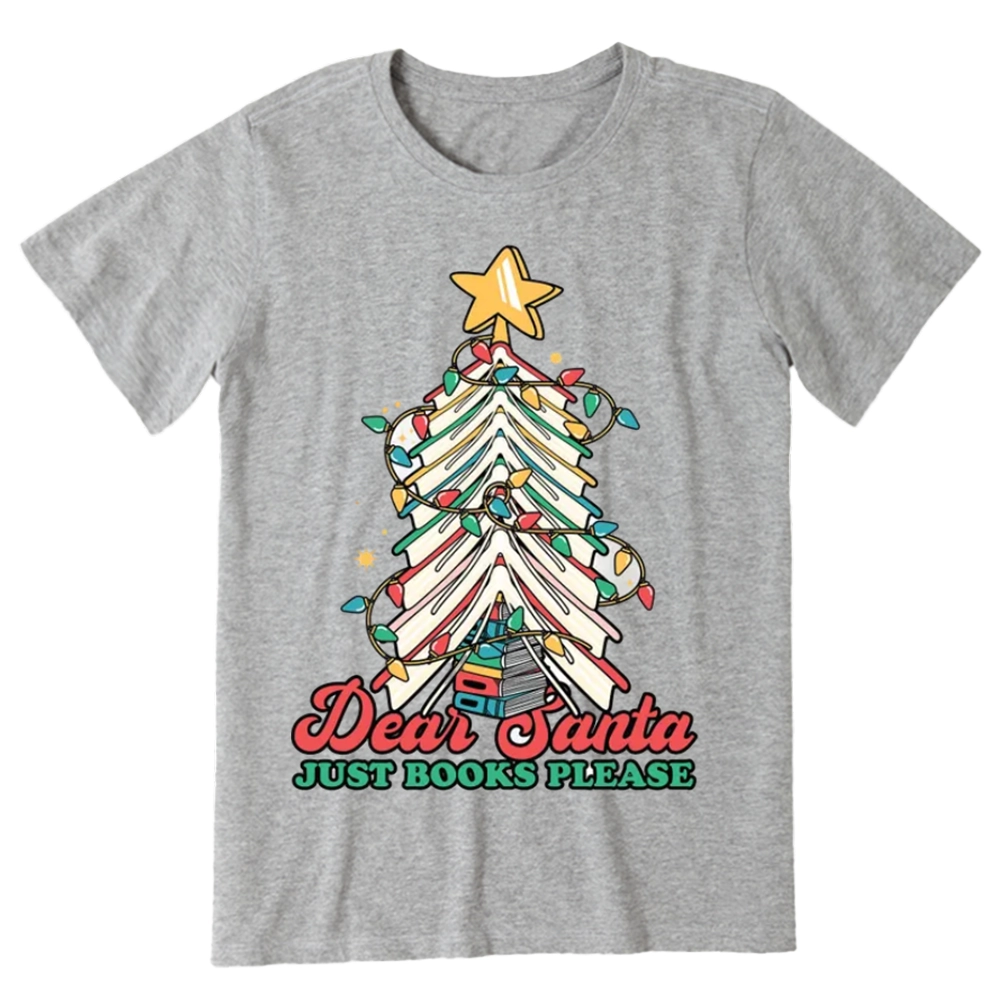Pagewings Christmas Dear Santa Just Books Please Unisex Classic T-shirt