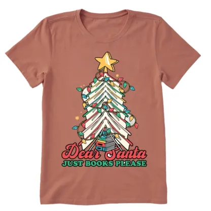 Pagewings Christmas Dear Santa Just Books Please Unisex Classic T-shirt