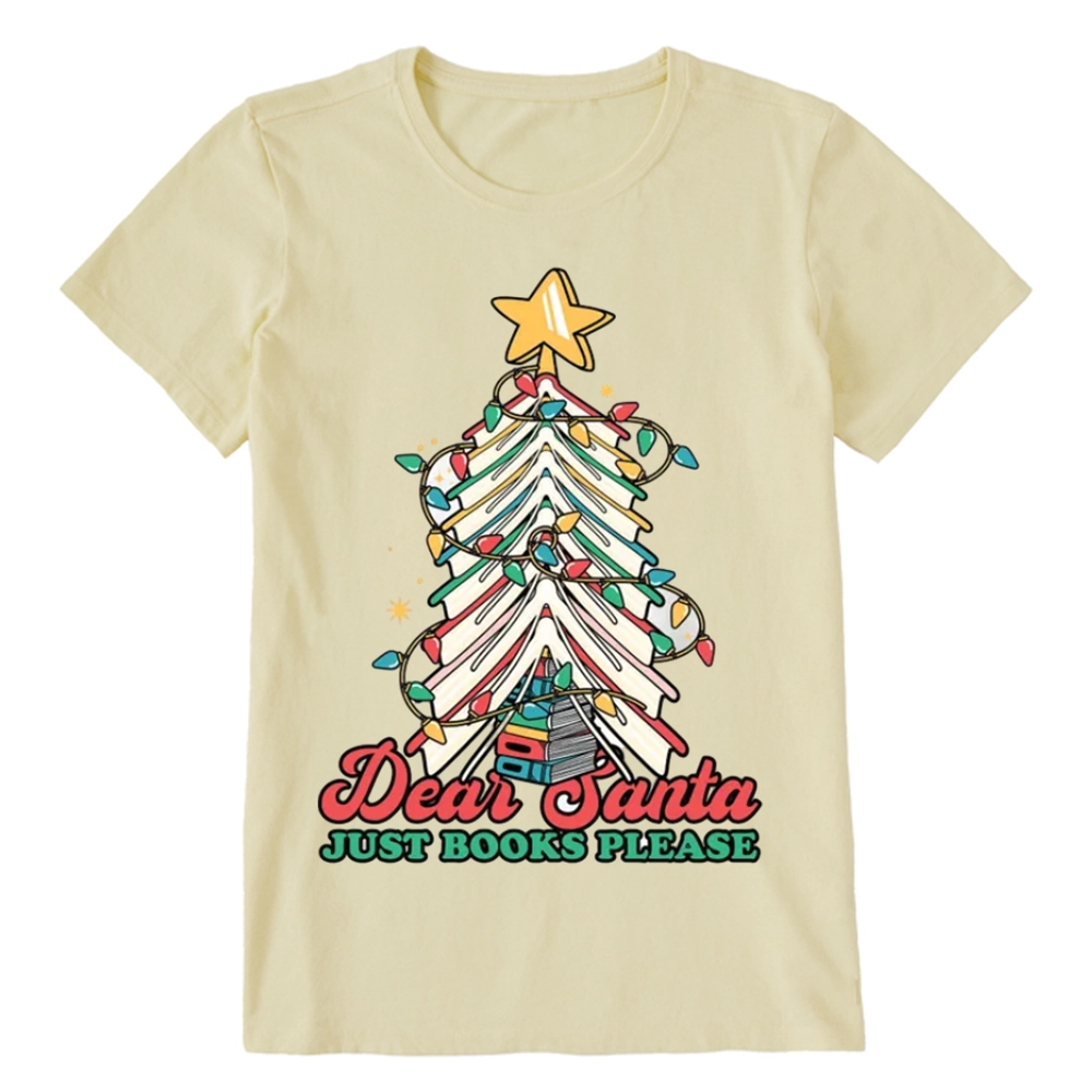 Pagewings Christmas Dear Santa Just Books Please Unisex Classic T-shirt