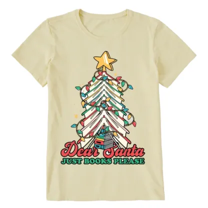 Pagewings Christmas Dear Santa Just Books Please Unisex Classic T-shirt