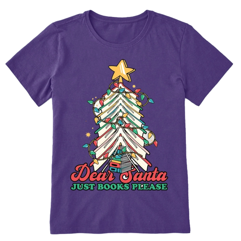 Pagewings Christmas Dear Santa Just Books Please Unisex Classic T-shirt